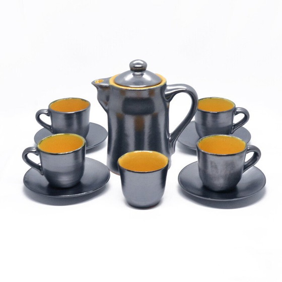 Image 1 of Vintage keramisch koffieservies door Siegfried Gramann voor Topferei Römhild, Duitsland 1960