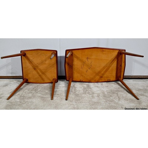Image 1 of Vintage teakhouten nesttafels van A.Hovmand-Olsen voor Mogens Kold, 1950