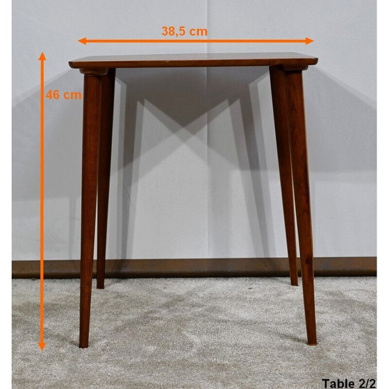 Image 1 of Vintage teakhouten nesttafels van A.Hovmand-Olsen voor Mogens Kold, 1950