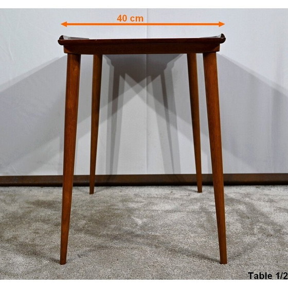 Image 1 of Vintage teakhouten nesttafels van A.Hovmand-Olsen voor Mogens Kold, 1950