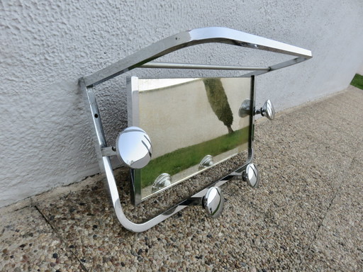 Kapstok, garderobe, messing verchroomd, jaren '20/'30