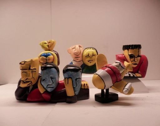 Herman Brood---Complete Set Van 5 Kunsthars Sculpturen.