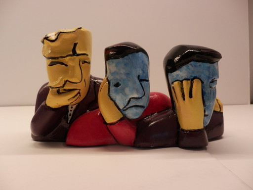 Herman Brood---Complete Set Van 5 Kunsthars Sculpturen.