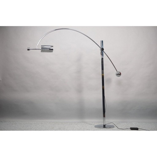 Vintage Arche metalen lamp door Rico en Rosmarie Baltensweiler voor Swiss Lamps International, 1970