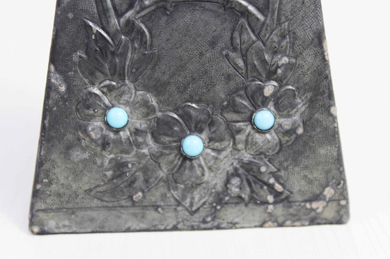 Image 1 of Art Nouveau Tinnen Vaas G.Penot, Frankrijk 1930