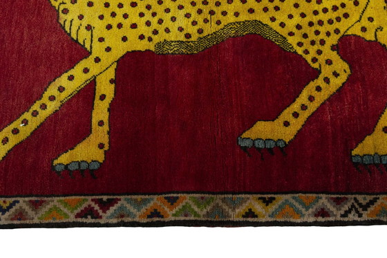 Image 1 of Handgeknoopt Gabbeh nomadisch tapijt - Tijger - 151 X 105 cm