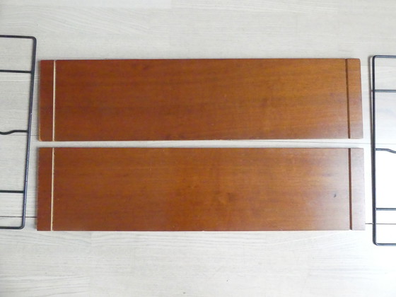 Image 1 of Vintage boekenkast wandplank walnoot