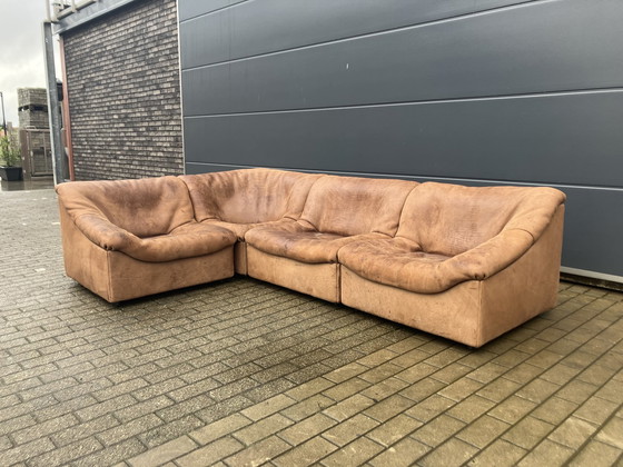 Image 1 of De Sede Ds46 Modulaire set Cognac Buffel leder