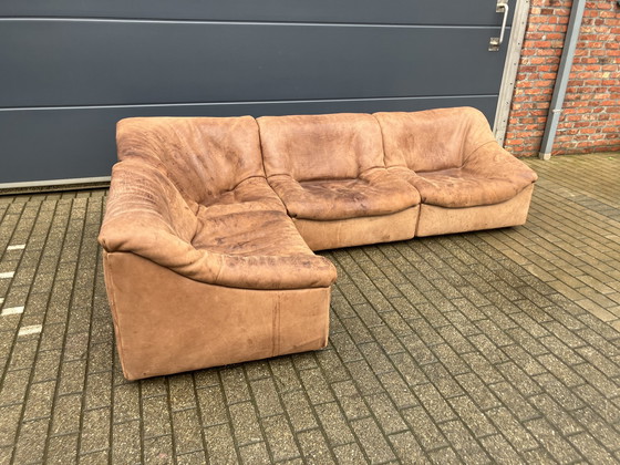 Image 1 of De Sede Ds46 Modulaire set Cognac Buffel leder