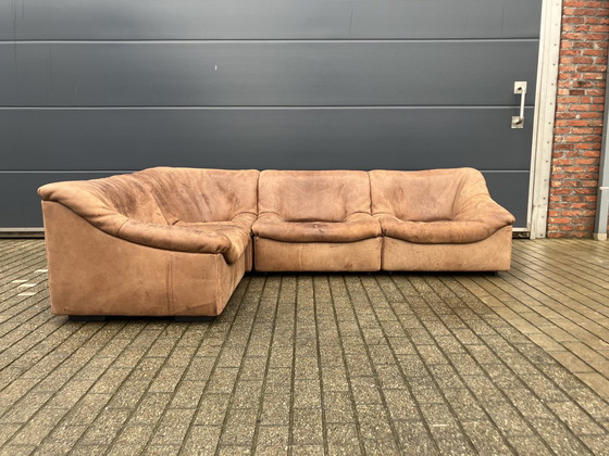 Image 1 of De Sede Ds46 Modulaire set Cognac Buffel leder