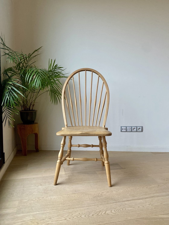 Image 1 of Set 6 Vintage Windsor Spijlenstoelen, Made In Slovenia