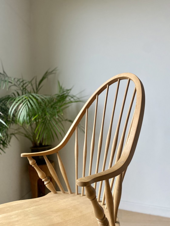 Image 1 of Set 6 Vintage Windsor Spijlenstoelen, Made In Slovenia