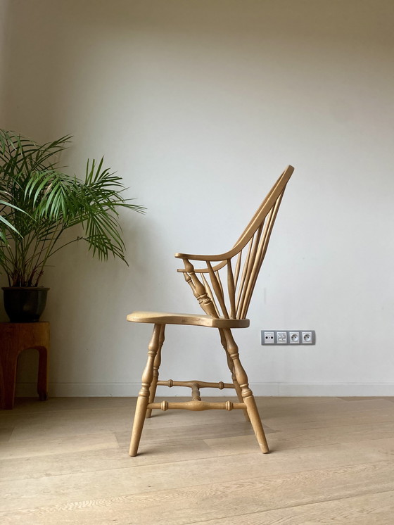 Image 1 of Set 6 Vintage Windsor Spijlenstoelen, Made In Slovenia