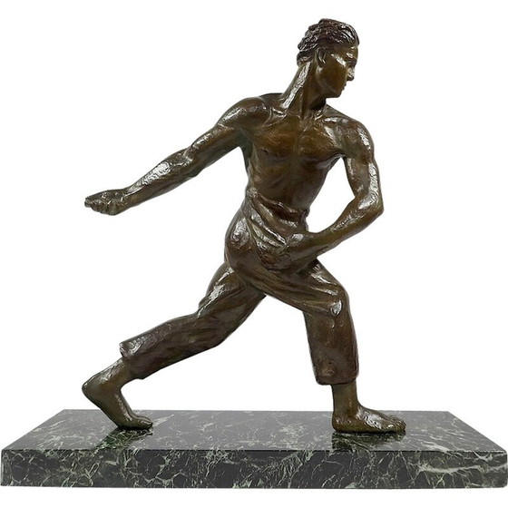 Image 1 of Vintage Art Deco bronzen sculptuur "De Zaaier" door A. Kelety, 1930