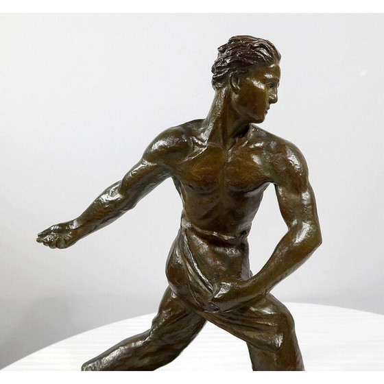 Image 1 of Vintage Art Deco bronzen sculptuur "De Zaaier" door A. Kelety, 1930