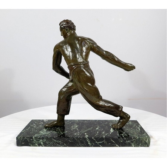 Image 1 of Vintage Art Deco bronzen sculptuur "De Zaaier" door A. Kelety, 1930