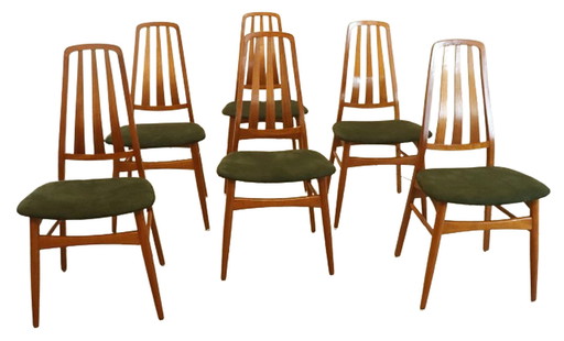 6x Deense Vamdrup eetkamerstoel stoelen 'Fano' vintage