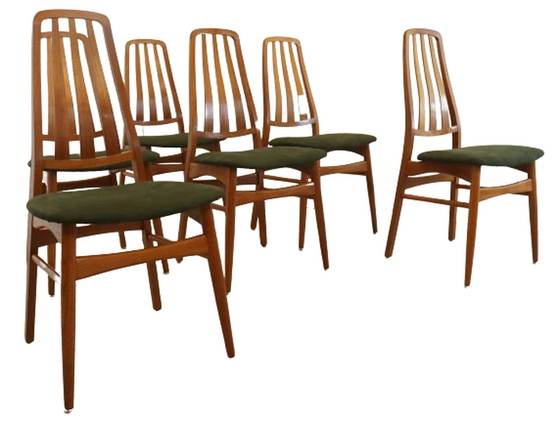 Image 1 of 6x Deense Vamdrup eetkamerstoel stoelen 'Fano' vintage