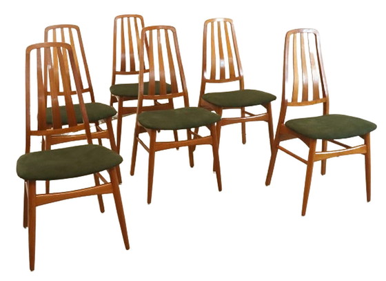 Image 1 of 6x Deense Vamdrup eetkamerstoel stoelen 'Fano' vintage