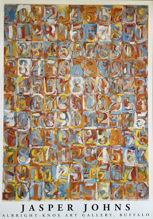 Jasper Johns ( Amerikaan, Geboren 1930), Nummers in kleur, (1958-59), Copyright Albright Knox, New York