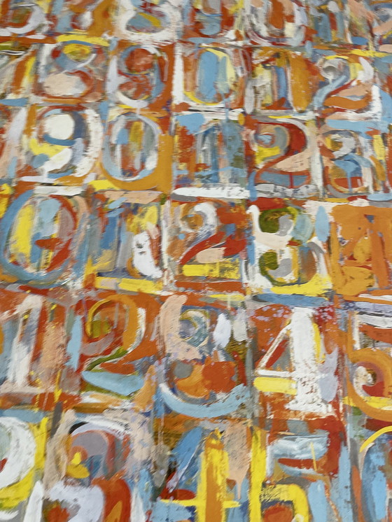 Image 1 of Jasper Johns ( Amerikaan, Geboren 1930), Nummers in kleur, (1958-59), Copyright Albright Knox, New York