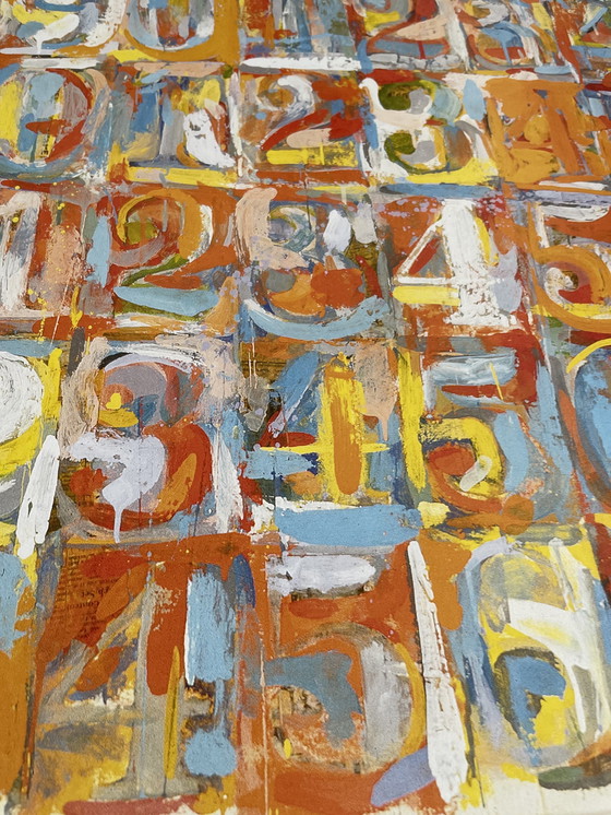 Image 1 of Jasper Johns ( Amerikaan, Geboren 1930), Nummers in kleur, (1958-59), Copyright Albright Knox, New York