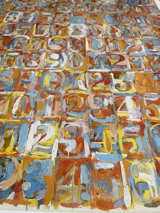 Image 1 of Jasper Johns ( Amerikaan, Geboren 1930), Nummers in kleur, (1958-59), Copyright Albright Knox, New York