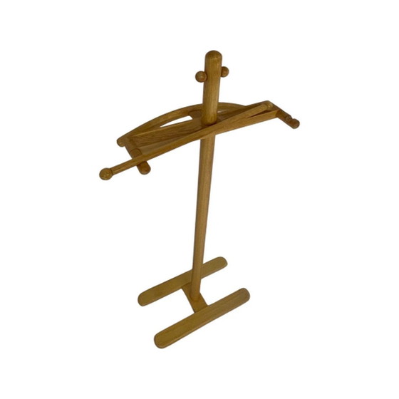 Image 1 of Vintage Scandinavisch vervaardigd - Dressboy / Kapstok - Licht eiken / grenen