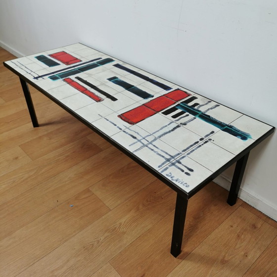 Image 1 of Vintage Tegeltafel, Salontafel, Mid Century Salontafel