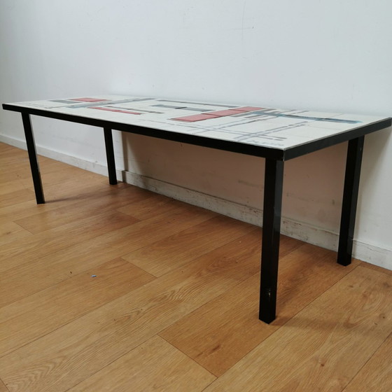 Image 1 of Vintage Tegeltafel, Salontafel, Mid Century Salontafel