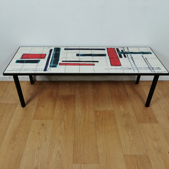 Image 1 of Vintage Tegeltafel, Salontafel, Mid Century Salontafel