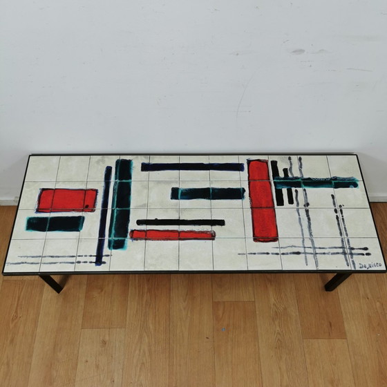 Image 1 of Vintage Tegeltafel, Salontafel, Mid Century Salontafel