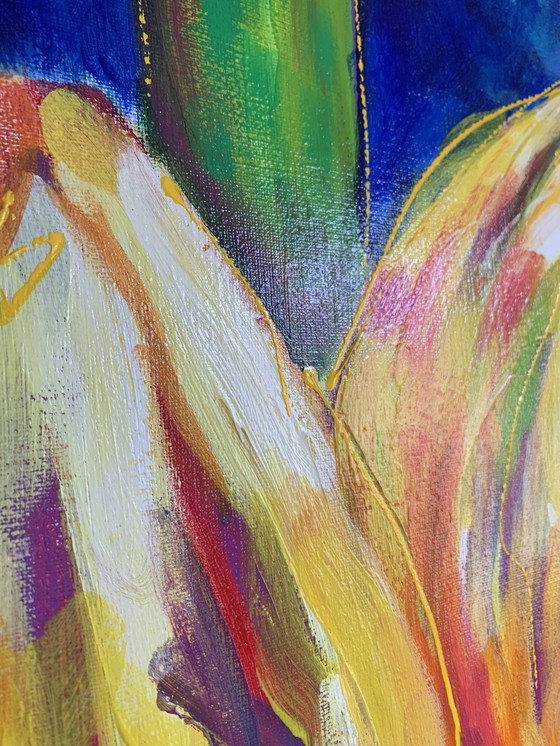 Image 1 of Betty Jonker Tulpen Acryl Op Canvas