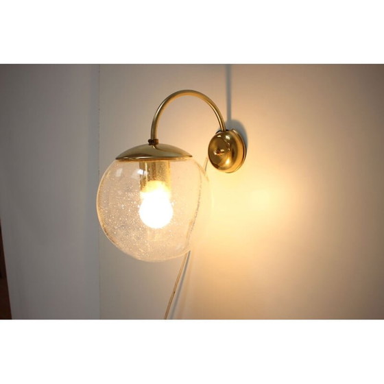 Image 1 of Vintage metalen wandlamp van Kamenický Šenov, Tsjechië 1970