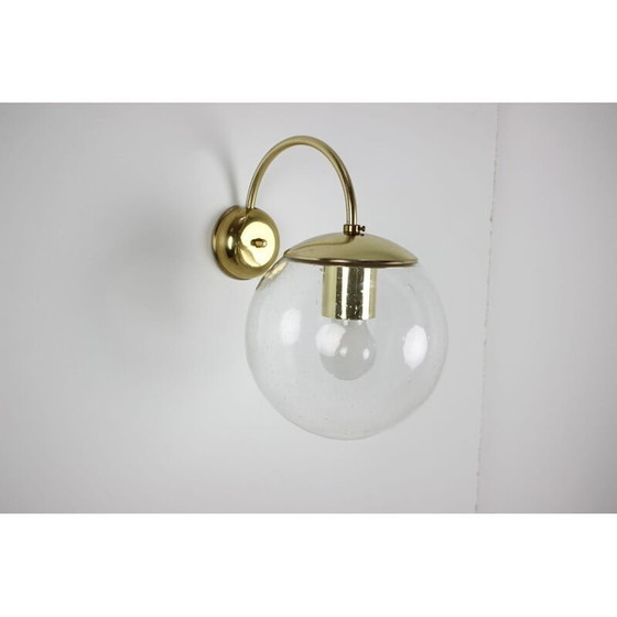 Image 1 of Vintage metalen wandlamp van Kamenický Šenov, Tsjechië 1970