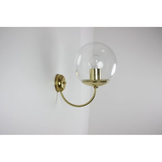 Image 1 of Vintage metalen wandlamp van Kamenický Šenov, Tsjechië 1970