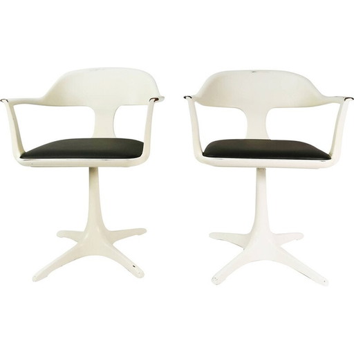 Paar vintage stoelen uit het ruimtetijdperk van Konrad Schafer voor Interlubke, Duitsland 1960