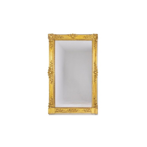 Vintage trumeau van hout en verguld stucwerk