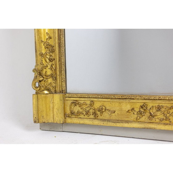 Image 1 of Vintage trumeau van hout en verguld stucwerk