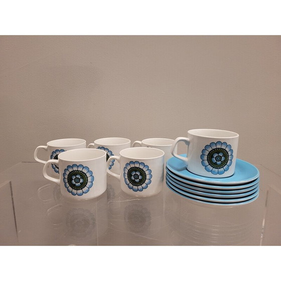 Image 1 of Vintage "Capri" porseleinen koffieservies voor J en G Meakin, Engeland 1970