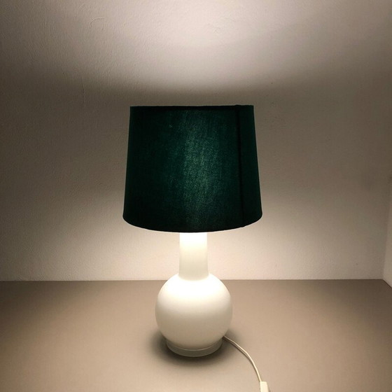Image 1 of Vintage witte glazen lamp van Uno en Östen Kristiansson voor Luxus Vittsjö, Zweden 1960