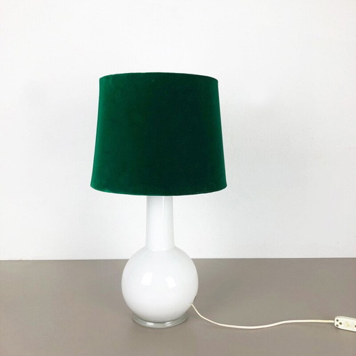 Vintage witte glazen lamp van Uno en Östen Kristiansson voor Luxus Vittsjö, Zweden 1960