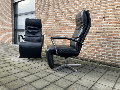 2x Durlet Dayton Relax zwart leder