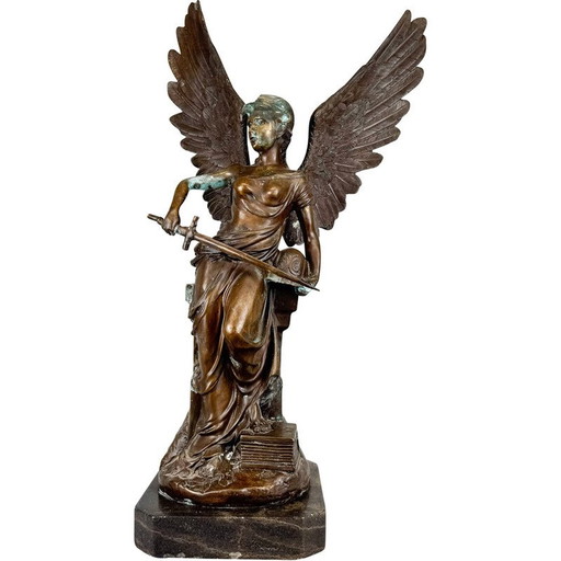 Vintage bronzen sculptuur Engel met Zwaard