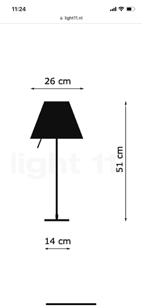 Image 1 of Luceplan Costanzina Tafel / Nachtlamp