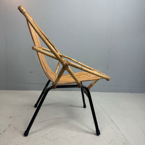 Image 1 of Vintage Rotan Fauteuil ‘Zeshoek’