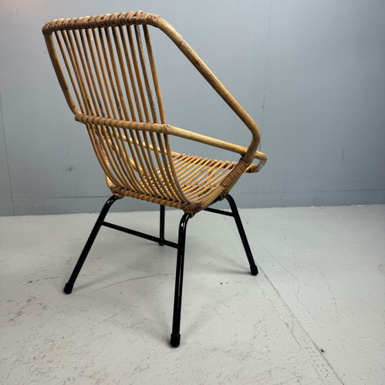 Image 1 of Vintage Rotan Fauteuil ‘Zeshoek’