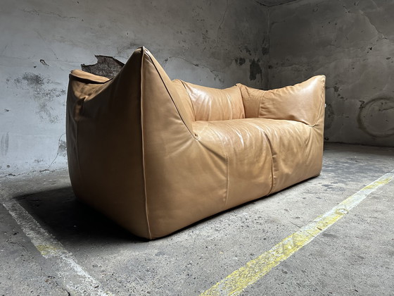 Image 1 of Cognac Leren Le Bambole Sofa Van Mario Bellini Voor B&B Italia, Jaren 70