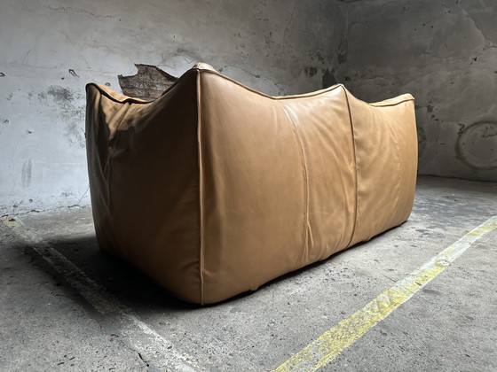 Image 1 of Cognac Leren Le Bambole Sofa Van Mario Bellini Voor B&B Italia, Jaren 70