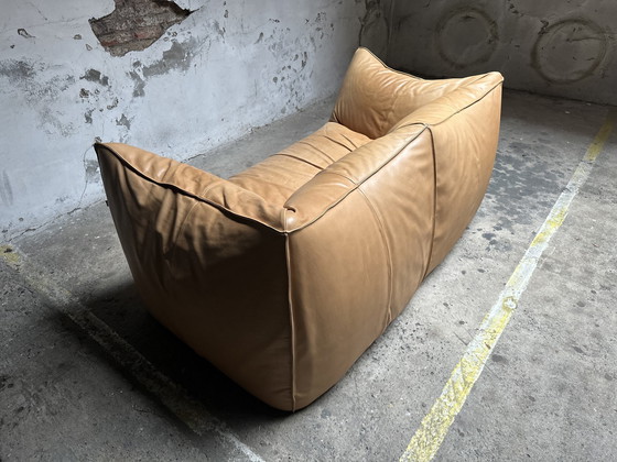 Image 1 of Cognac Leren Le Bambole Sofa Van Mario Bellini Voor B&B Italia, Jaren 70